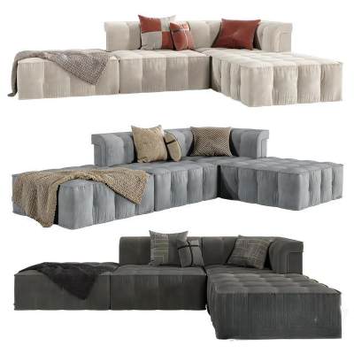 现代布艺多人转角沙发-20